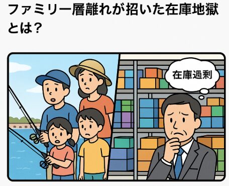 釣り業界が冷え込んでいる背景には、ファミリー層の釣り離れと過剰在庫という2大課題があります。釣太郎