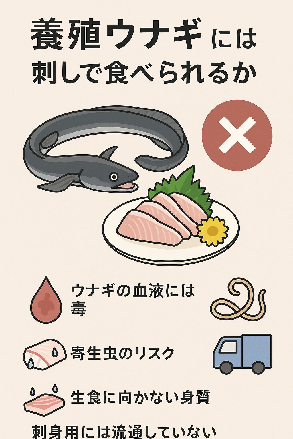 養殖ウナギは刺身で食べられるのか？安全性と現実をプロが解説【2025年最新版】釣太郎