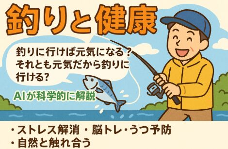 釣りは“健康になるための行為”であり、“健康を維持する手段”でもある。釣りは、心・体・脳・栄養、すべてに作用する“全方位健康アクティビティ”。釣太郎