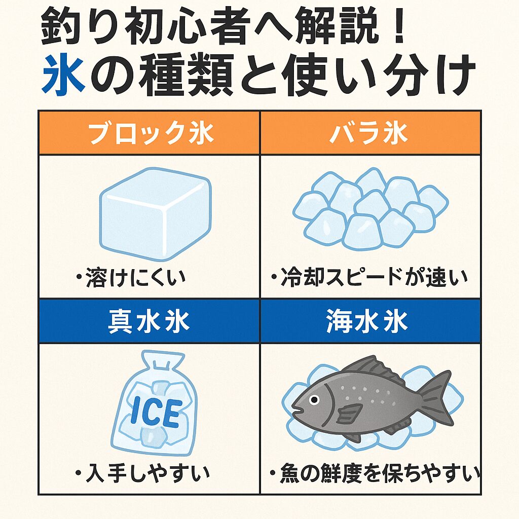 【釣り初心者必見】ブロック氷・バラ氷、真水氷・海水氷の違いと使い分け方を徹底解説！釣太郎