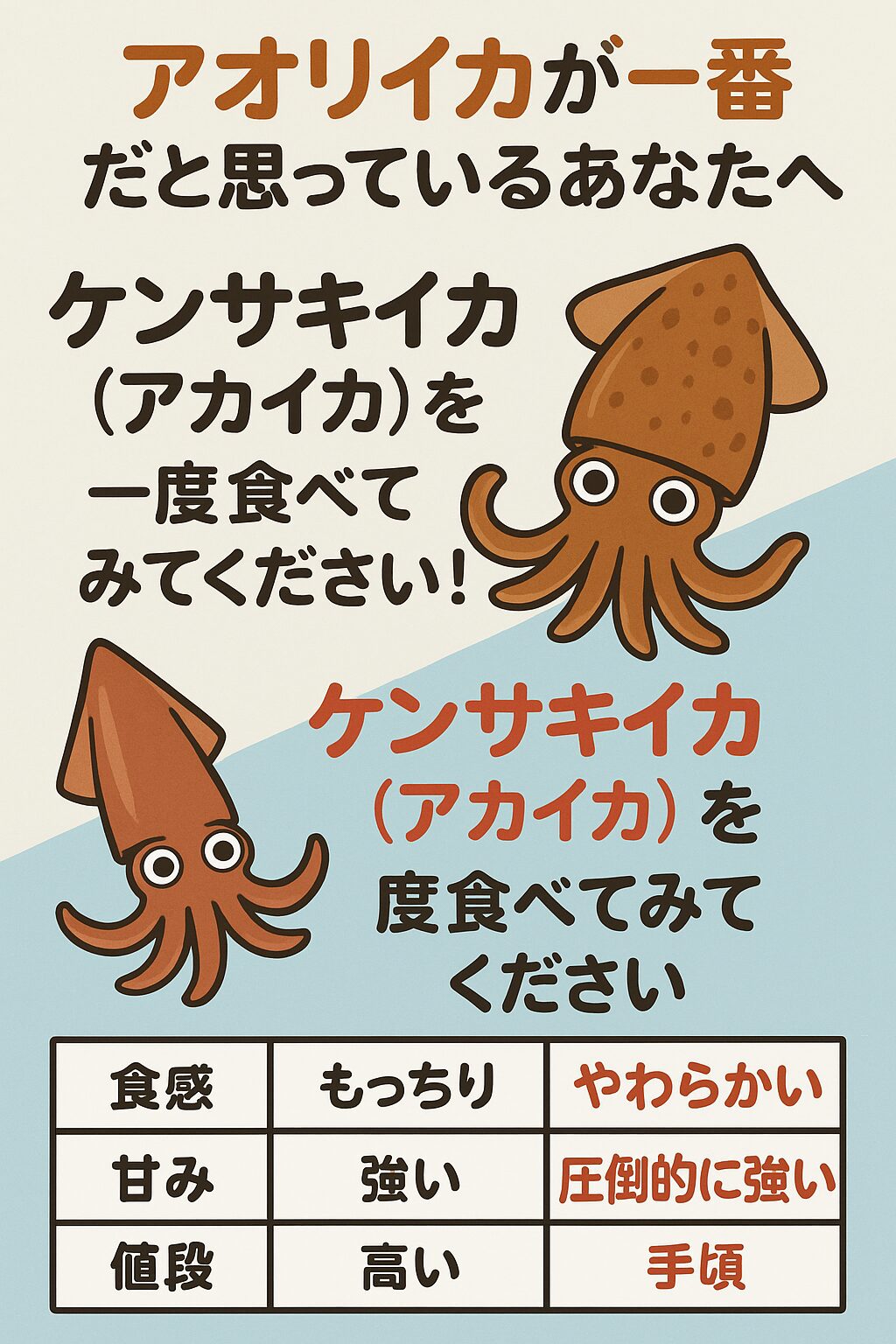 アオリイカ派はケンサキイカ(アカイカ)を一度味わってみて!釣太郎