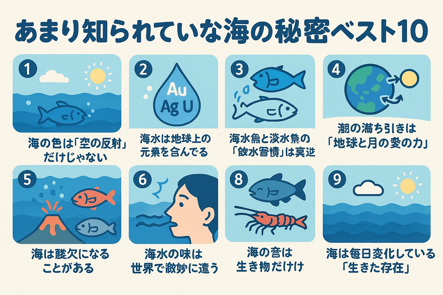 あまり知られていない海の秘密ベスト10。釣太郎