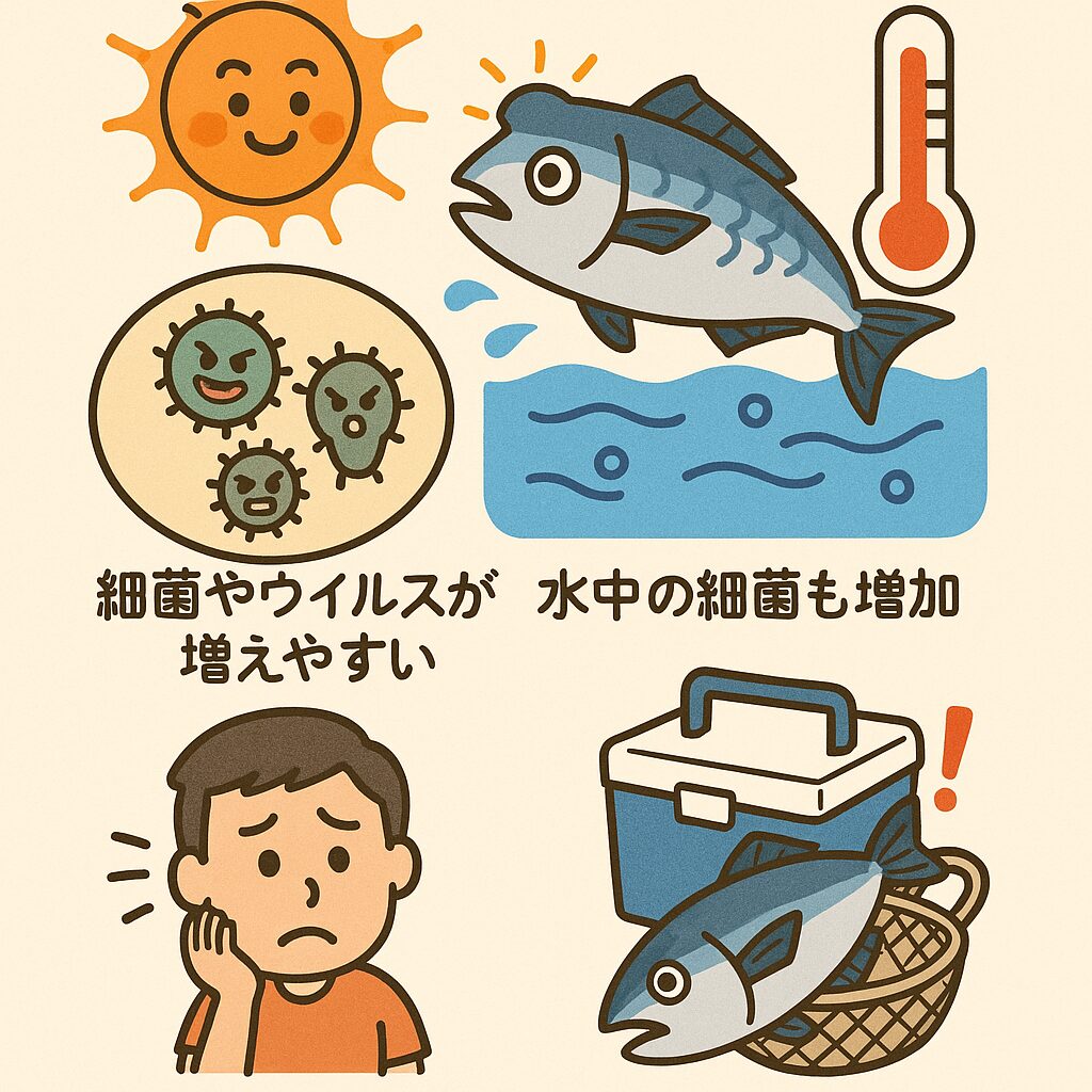 気温・水温が上がると食中毒が発生しやすくなる理由。釣太郎