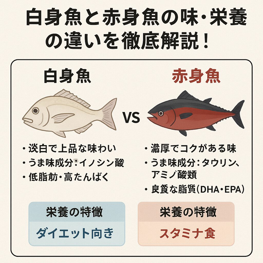 白身魚は、上品で繊細な味。赤身魚は、力強くコク深い味わい。釣太郎