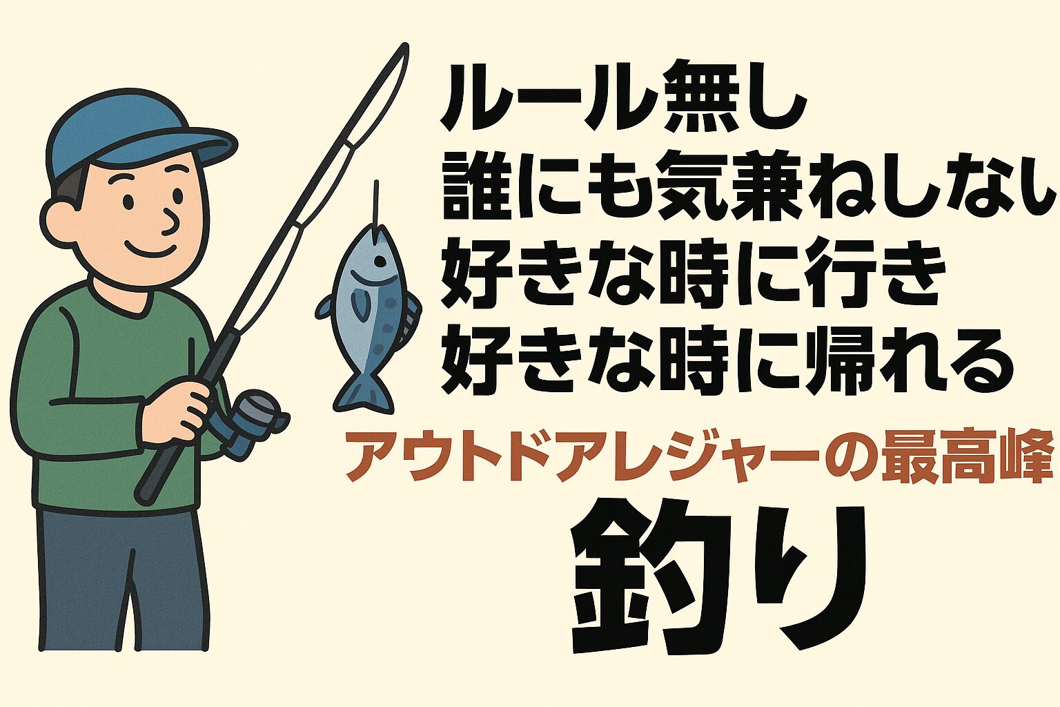 釣りは「自由を満喫したい人」こそ始めるべき趣味！釣太郎