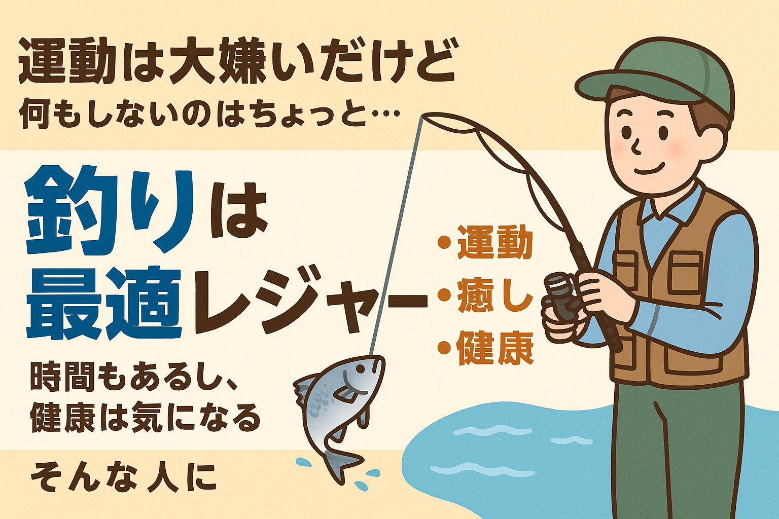 運動が嫌いで、でも何もしないのは不安…。 そんな人にこそ、釣りはまさに最適なレジャーです。釣太郎