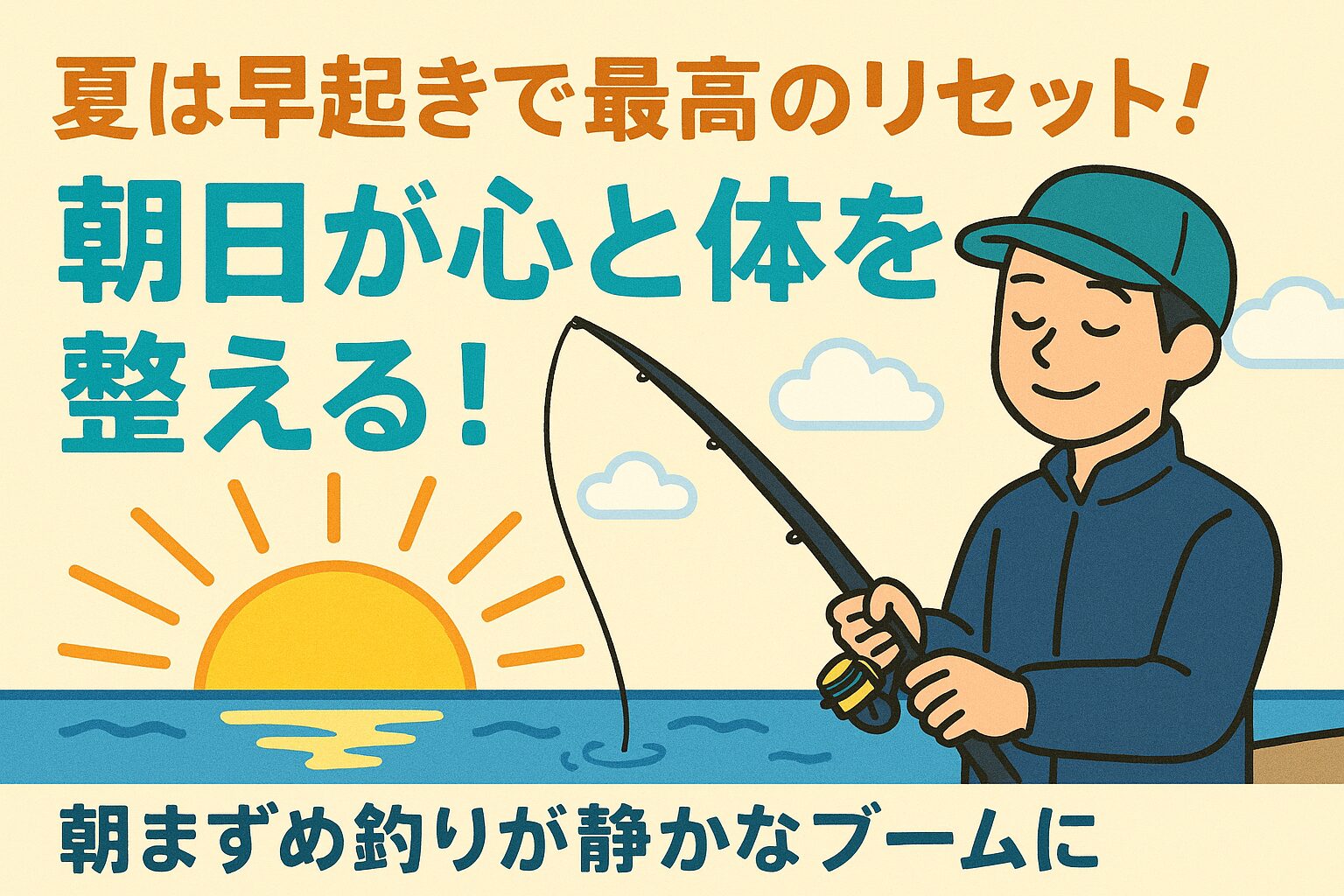 朝日に勝る“最高のリセット”はない! 夏は体調を崩しやすく、気分も落ち込みがち。 そんなときこそ、朝の海へ出かけてみてください。・朝日を浴びる ・潮風を感じる ・釣りに集中する それだけで、驚くほど心身が整います。釣太郎