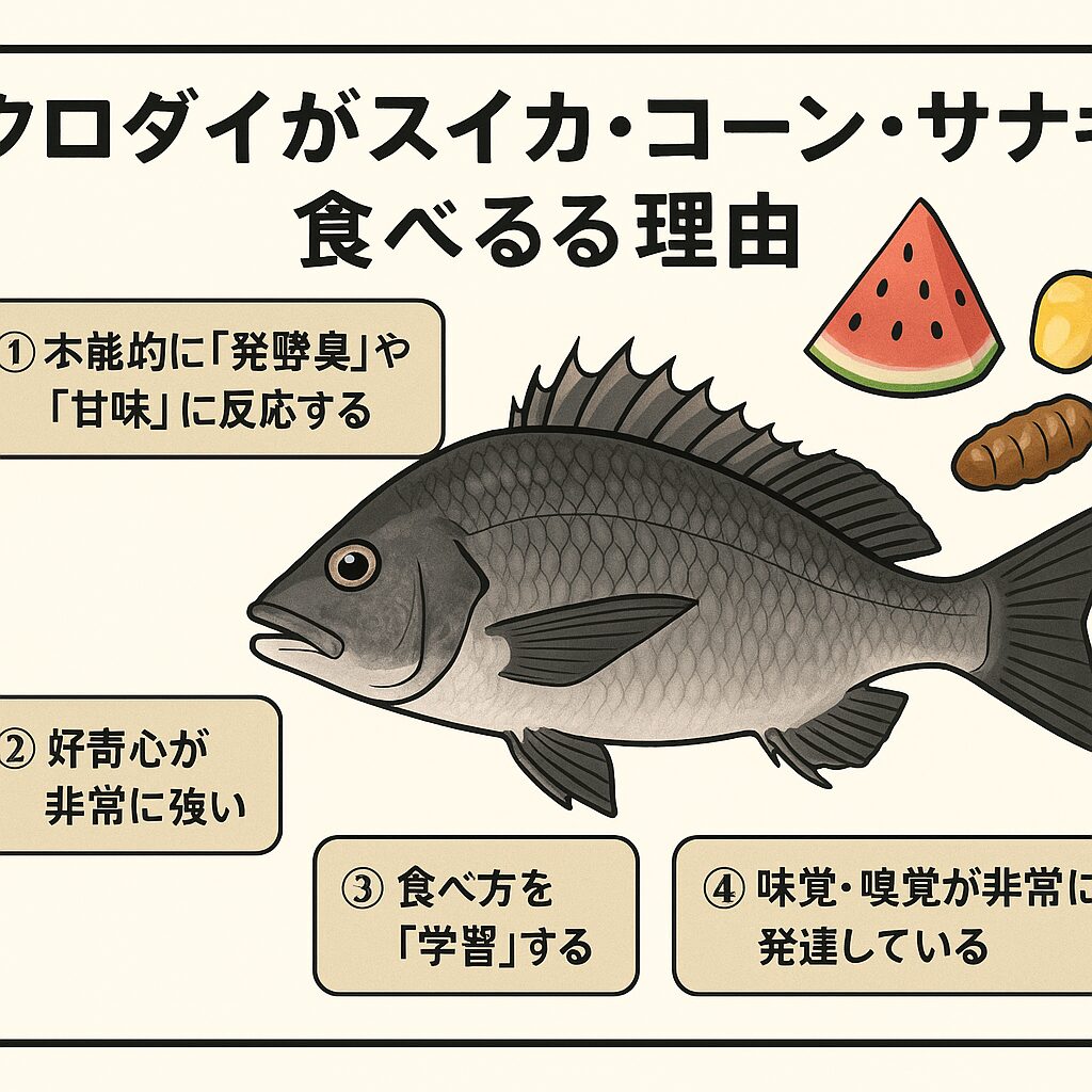なぜ黒鯛（チヌ）はスイカやコーン、サナギを食べるのか？海にない物を好む不思議な理由とは【釣り人向け徹底解説】釣太郎