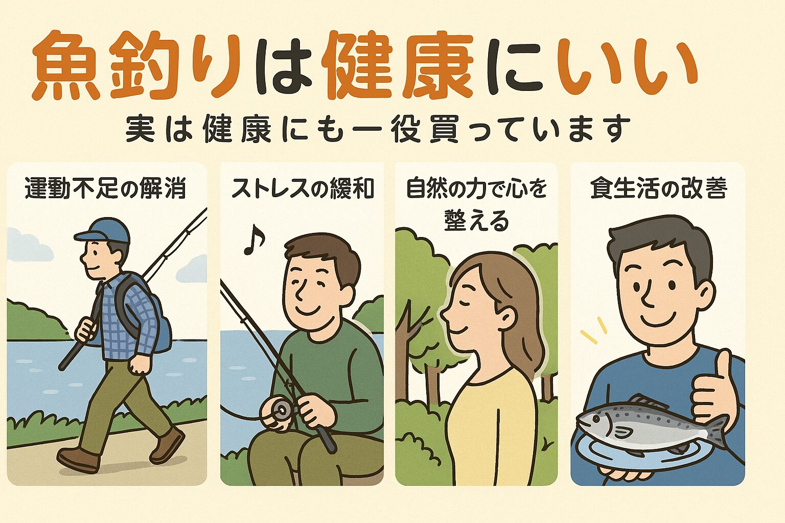 「あなたが楽しんでいるその釣り、実は体と心に効いています。」 趣味が健康につながる――それが“釣り”という奥深い世界です。釣太郎