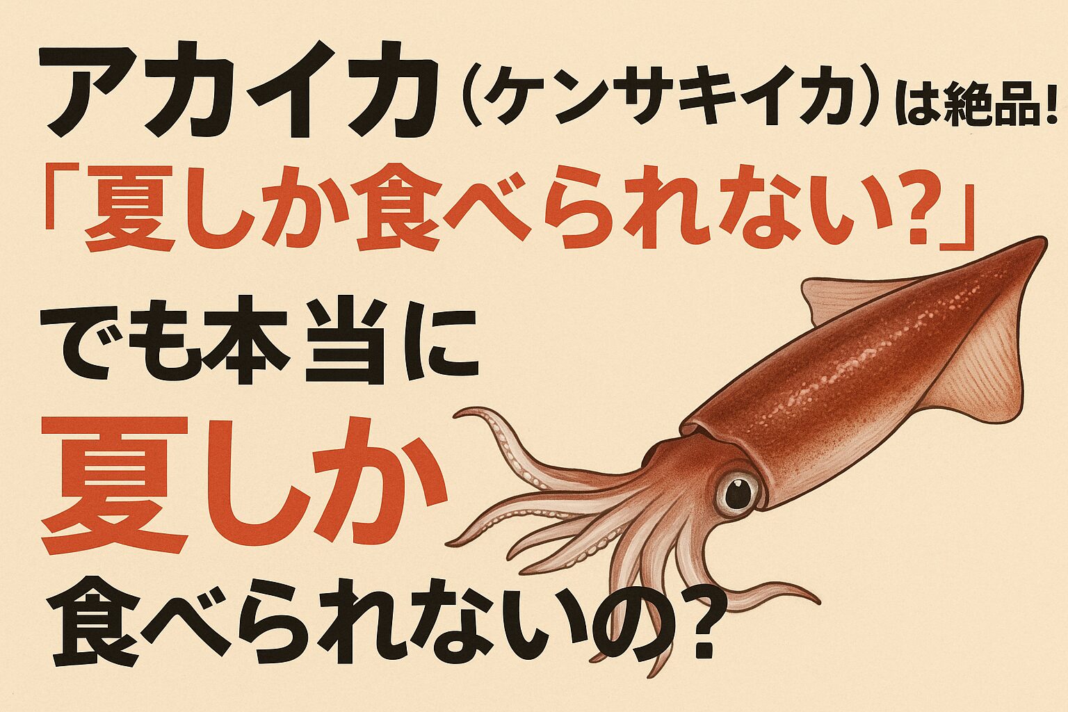 「ケンサキイカ＝夏だけ」ではないが、やはり旬が絶品！釣太郎