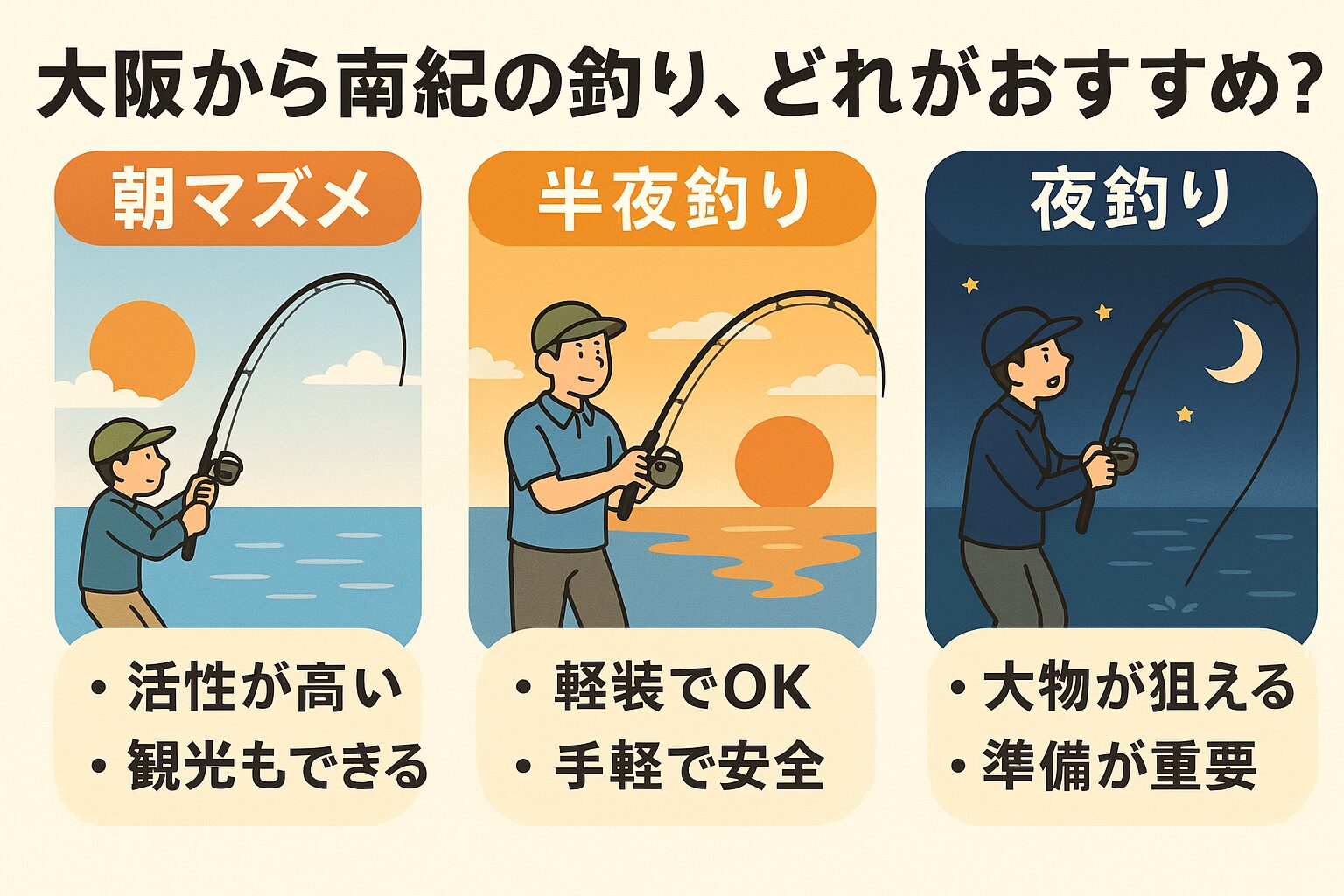 「大阪から来られる方は、朝マズメに照準を合わせる方が多いですね。コスパ良く釣って、南紀の温泉にも立ち寄って帰るという鉄板パターンが人気です！」釣太郎