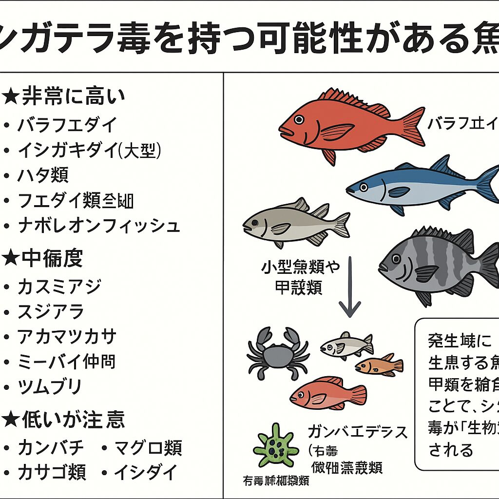 【保存版】シガテラ毒を持つ可能性がある魚一覧とその因果関係をAIが徹底解説!釣太郎