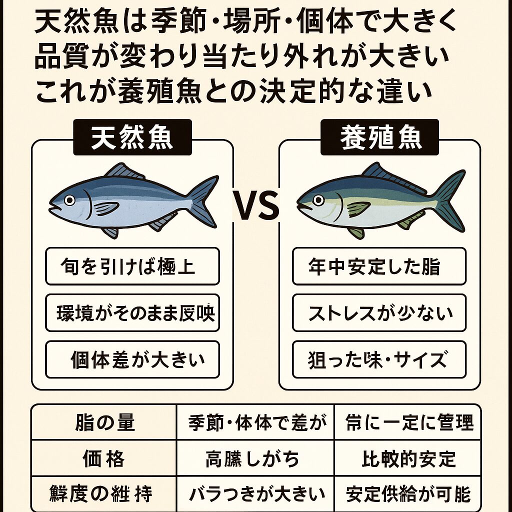 天然魚は、その時期・場所・個体によって「大当たり」も「大外れ」もある博打要素があります。釣太郎