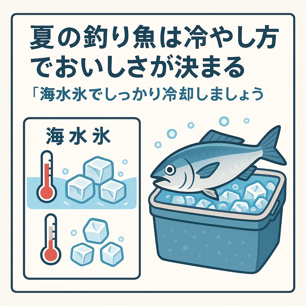 釣りの楽しみは「釣るまで」だけでなく「食べるまで」続きます。・だからこそ、釣った魚の価値を最大限に活かすには冷やし方がカギ。・夏場の強い味方「海水氷」を取り入れることで、魚の鮮度・見た目・味わいが格段にアップします。釣太郎