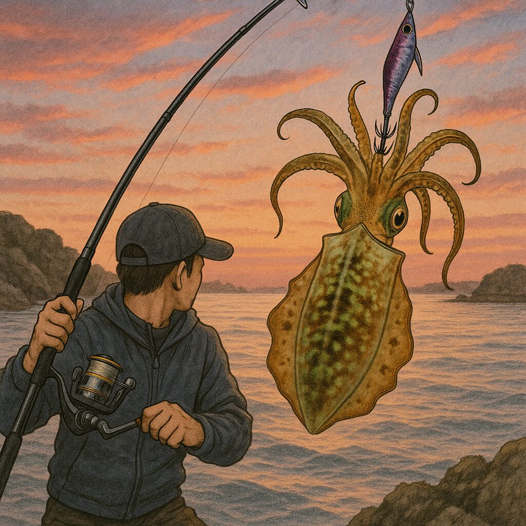 【7月のアオリイカ釣り】日中は猛暑!狙うなら朝夕まずめ!釣太郎