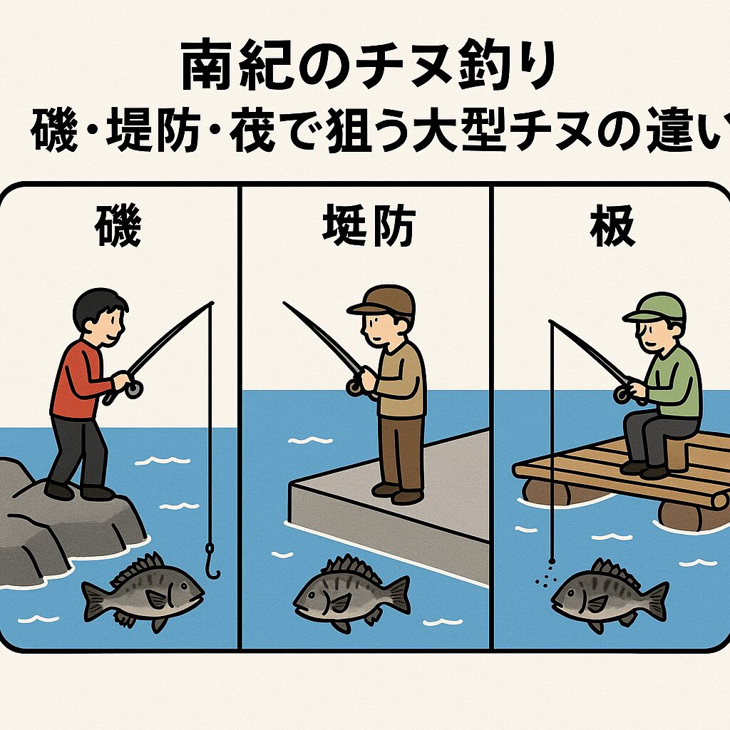 【南紀のチヌ釣り完全ガイド】磯・堤防・筏で狙う大型チヌの違いとは?釣太郎