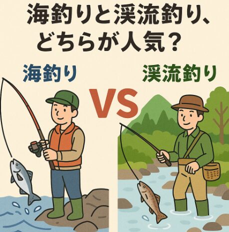 【海釣り vs 渓流釣り】どっちが人気？釣り人の傾向や魅力を徹底比較！釣太郎