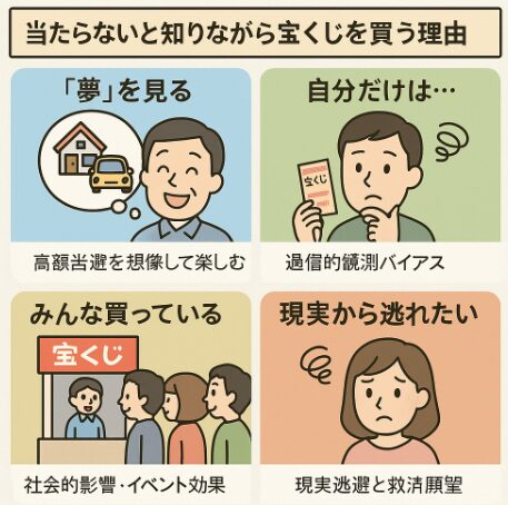 宝くじは「確率」より「感情」で買われている 人が宝くじを買う理由は、数字や確率では説明できない“感情の動き”にあります。釣太郎