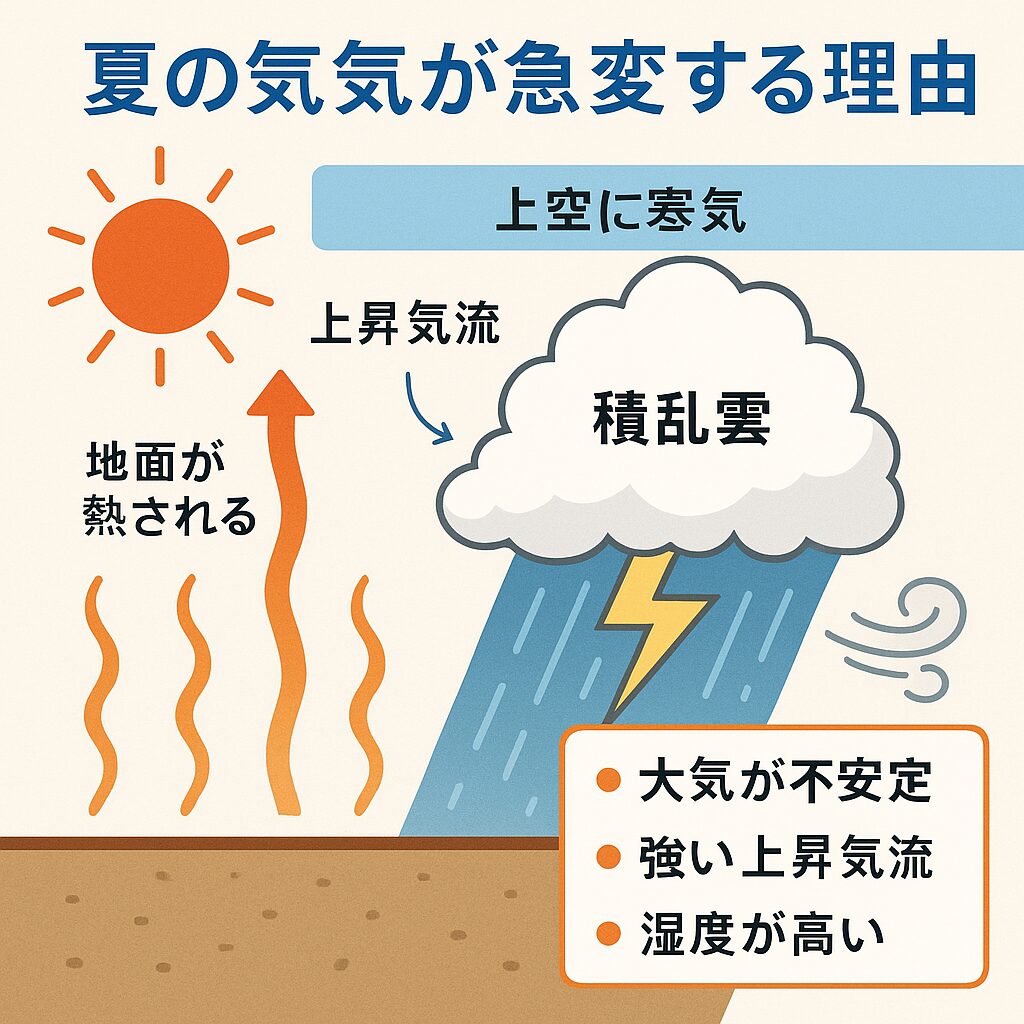 夏の天気が急変する理由とは?釣りやアウトドア前に知っておきたい気象の仕組みを徹底解説!釣太郎