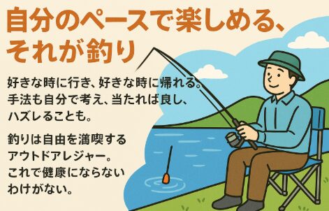 【釣りは自由の象徴】マイペースで楽しむからこそ心と体が健康になるレジャーだった！釣太郎