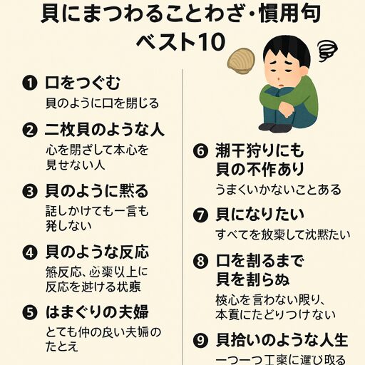 貝のことわざは、沈黙・誠実さ・繊細さ・自然との調和を象徴しています。釣太郎