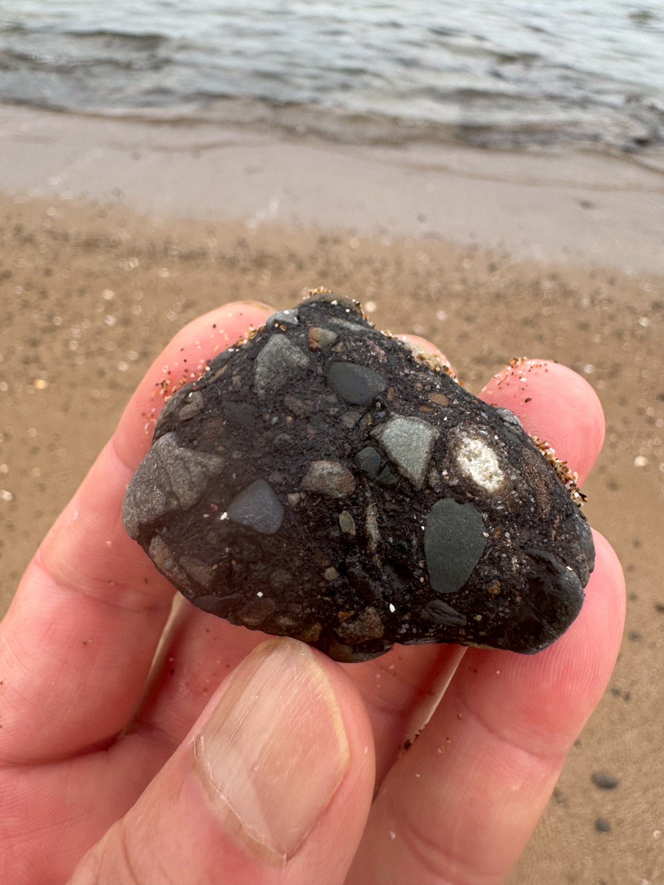 今回ご紹介するのは、和歌山県などの海辺でもよく見かける【礫岩(れきがん)】と呼ばれる小石の一種です。釣太郎