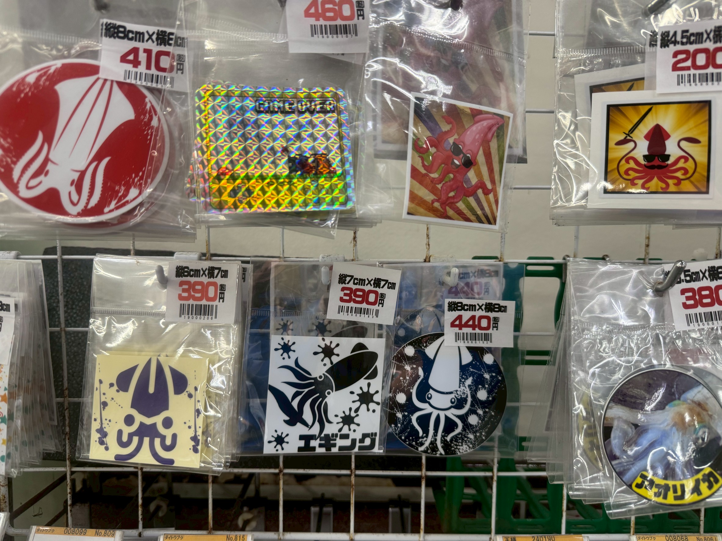 アオリイカシール＆ステッカーは釣太郎オリジナル。