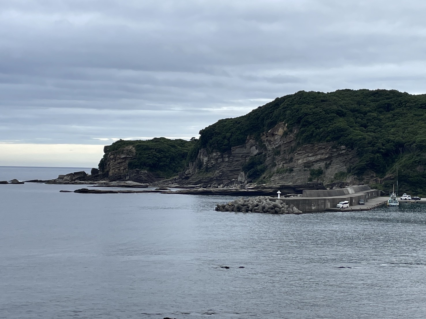 和歌山県白浜町見草漁港の本日11日（金）午前6時前の様子。釣太郎