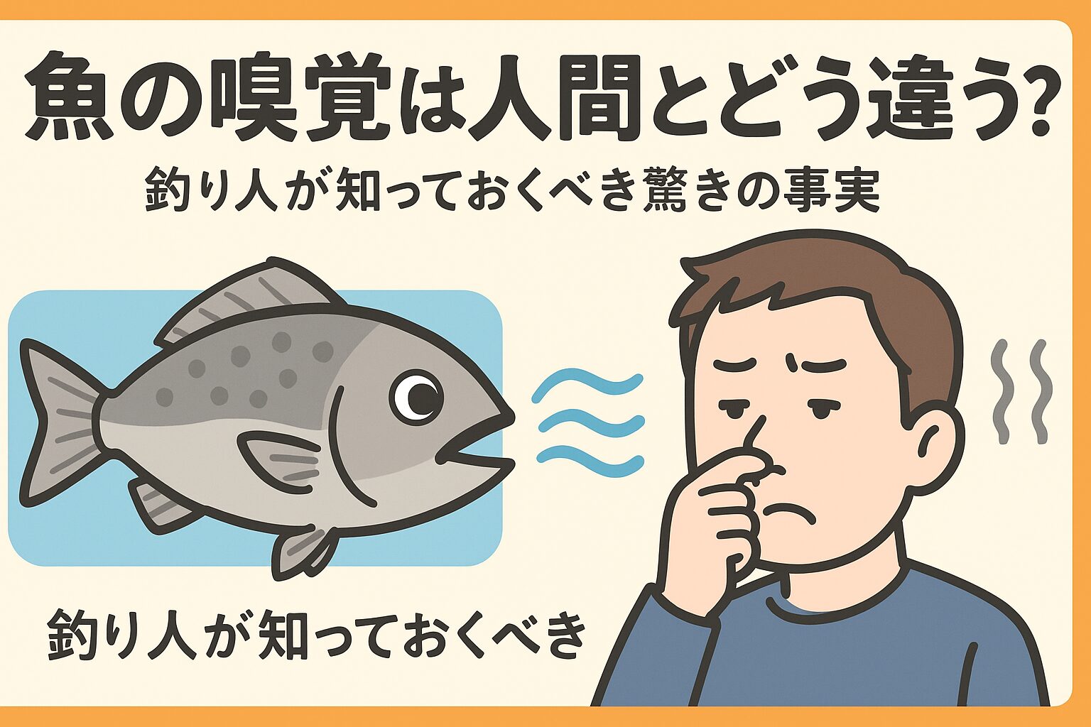 魚の嗅覚は人間よりはるかに鋭く、生き残るための最重要センサー。人間にはわからない匂いを感知し、食べ物探しや帰巣本能、危険察知に利用しています。釣太郎