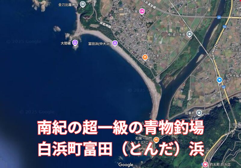 和歌山県白浜町・富田浜は超一級の青物釣り場！釣太郎白浜店から車で4分。