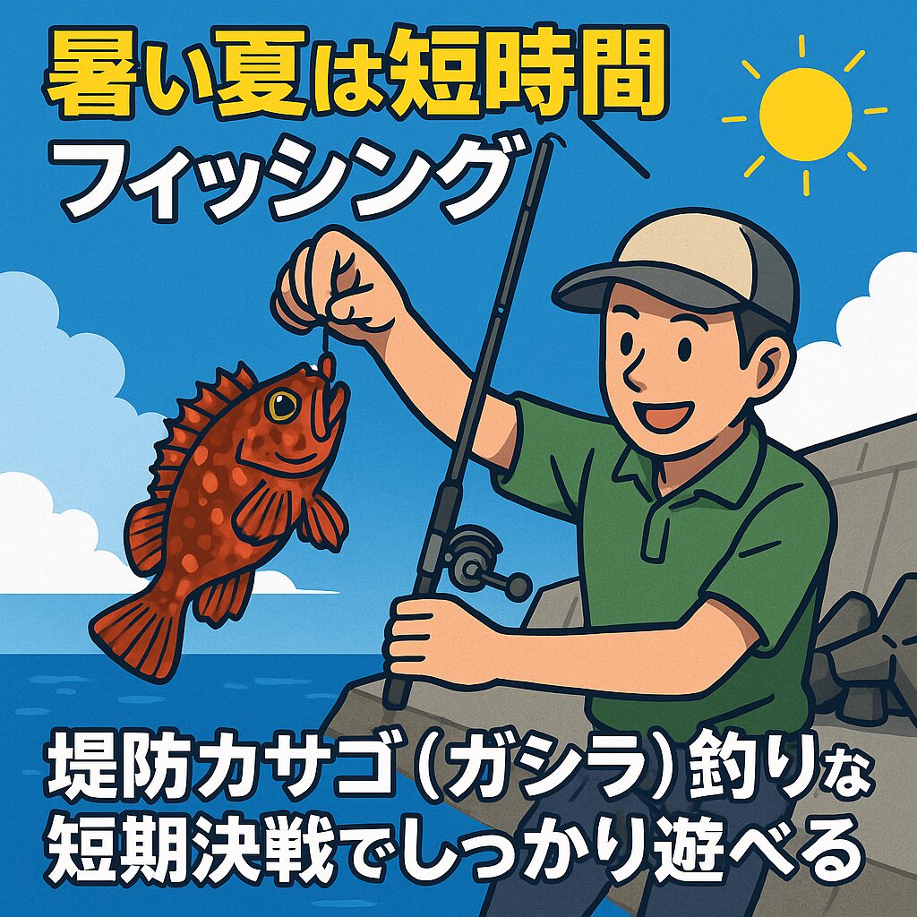 暑い夏は短時間フィッシング!堤防カサゴ(ガシラ)釣りなら短期決戦でしっかり遊べる。釣太郎