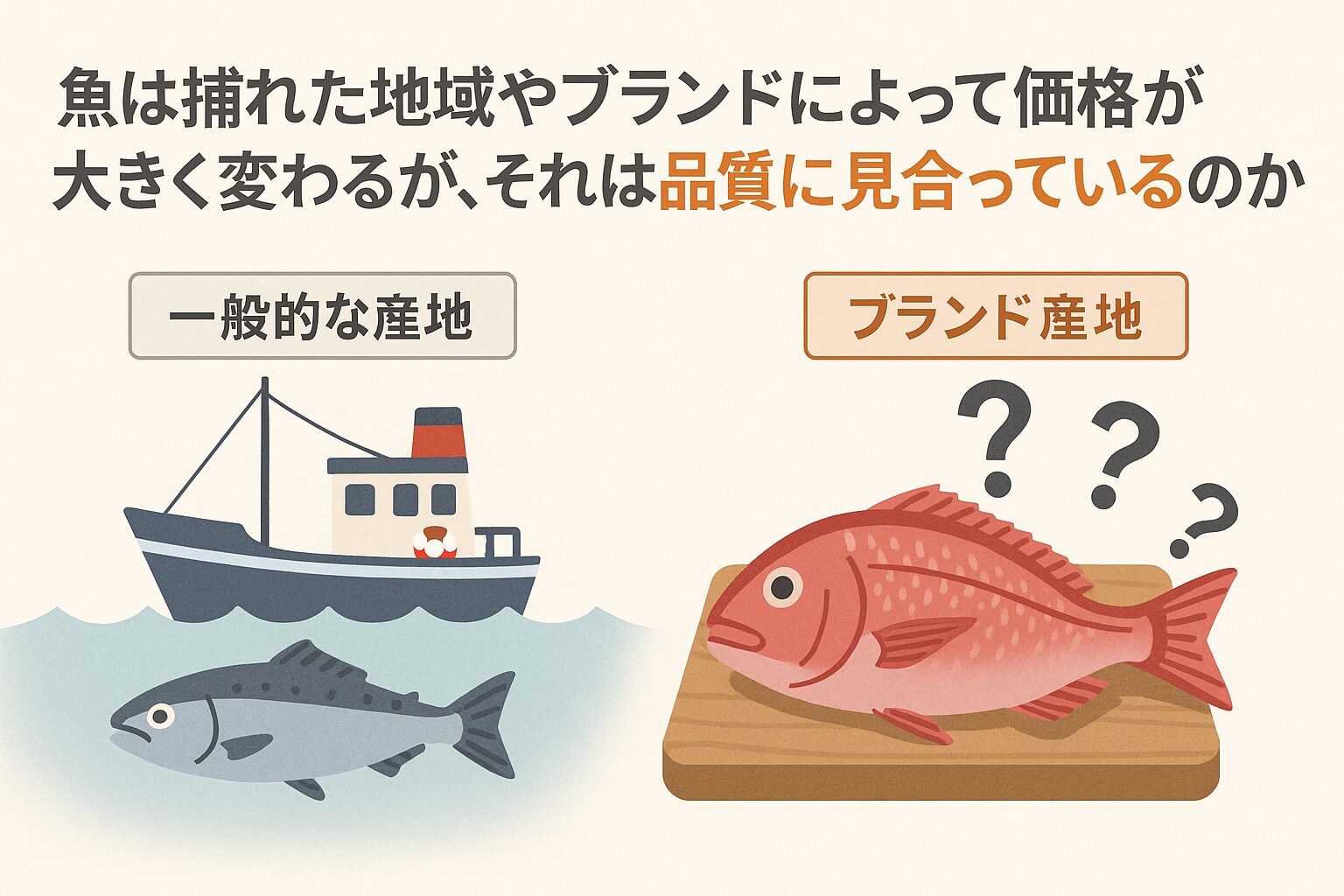 つまり「高い魚=必ず美味しい」ではなく、 ブランドは安心感、処理と鮮度は美味しさ と考えるのが正解です。釣太郎