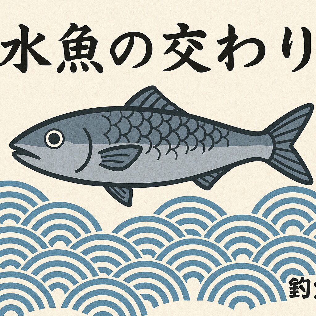 「水魚の交わり」とは、水と魚のように切り離せない深い関係を表すことわざ。釣太郎