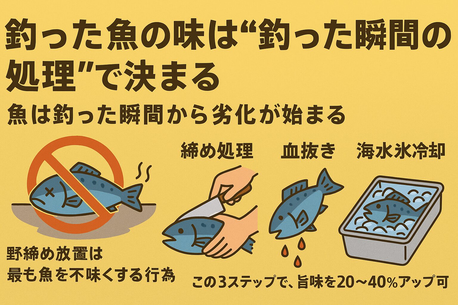 【釣り魚の美味しさを左右する最大要因】“釣った瞬間の処理”が旨味の差を生む理由とは?釣太郎