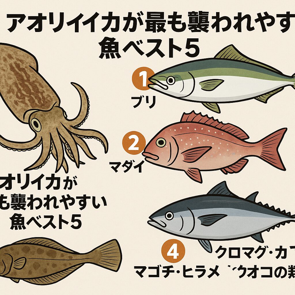 アオリイカは優秀な捕食者でありながら、・ブリ・ヒラマサなどの青物・マダイ・フラットフィッシュ
・クロマグロやカツオ類といった海の強者から常に命を狙われています。釣太郎