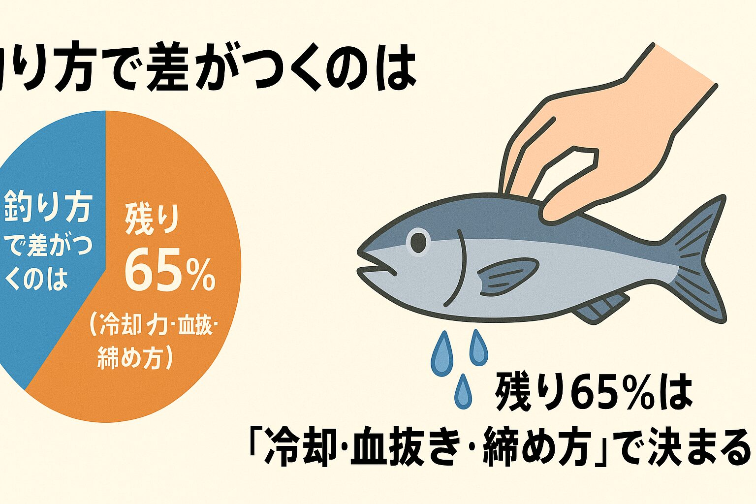 魚の美味しさは35%が釣った瞬間・65%があとの処理で決まる。釣太郎