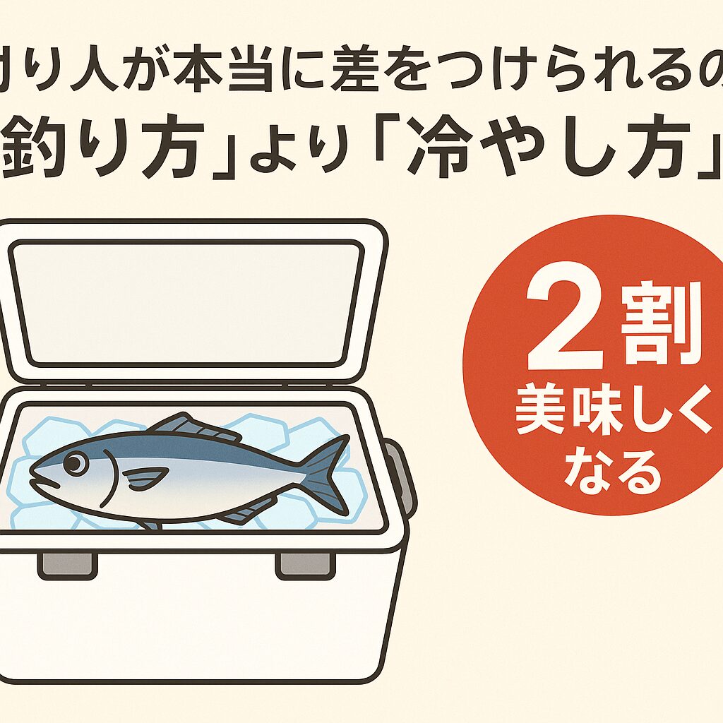 釣り人はつい「仕掛け」「ポイント」「テクニック」に注目しがちですが、魚を本当に美味しくするのは冷やし方です。釣太郎