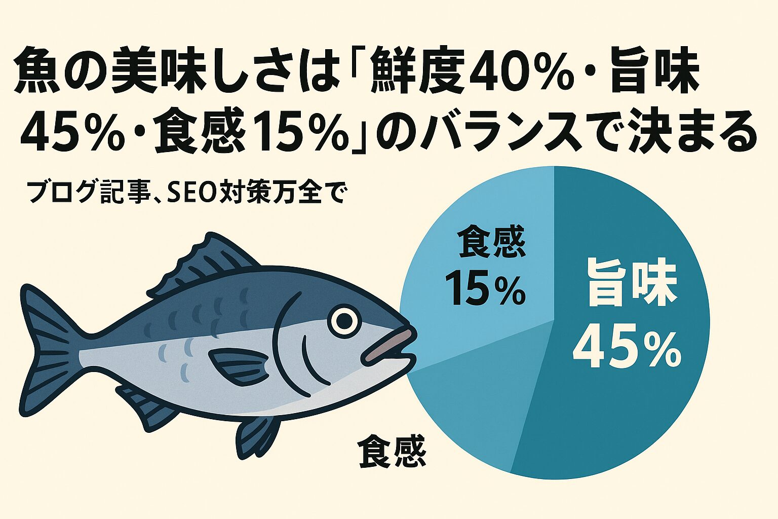 魚の美味しさは「鮮度40%・旨味45%・食感15%」のバランスで決まる|AIが科学的に徹底解説。釣太郎