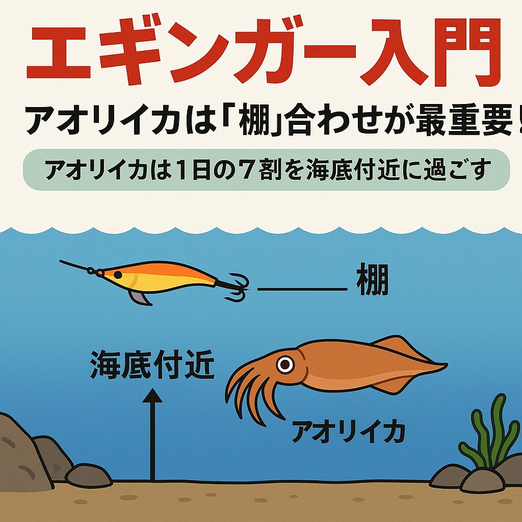 アオリイカは 1日の7割を海底付近で過ごす 生き物。釣太郎