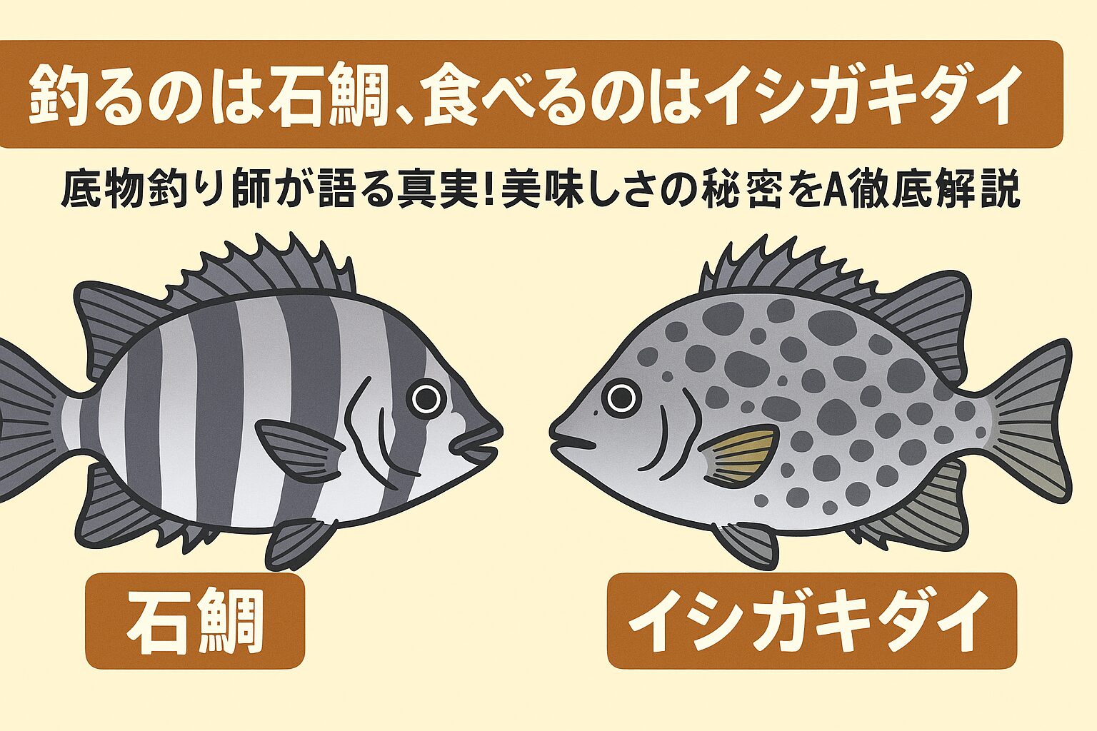 釣るのは石鯛、食べるのはイシガキダイ】底物釣り師が語る真実！美味し