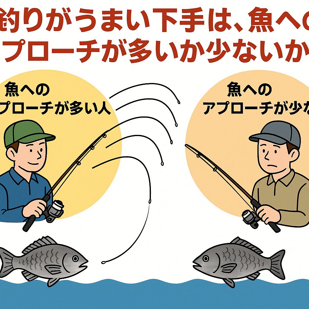 【釣果の差はここで決まる】魚釣りが上手い人はアプローチ回数が多い！釣太郎