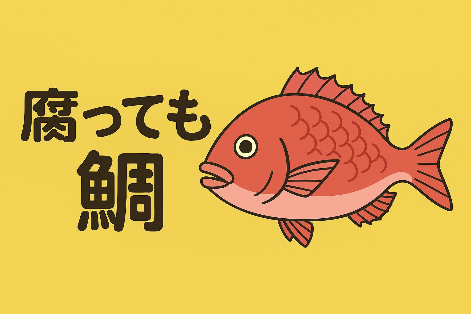 「腐っても鯛」ということわざは、江戸時代に庶民文化から広まり、平安時代から続く鯛の格式を背景に生まれた言葉です。釣太郎