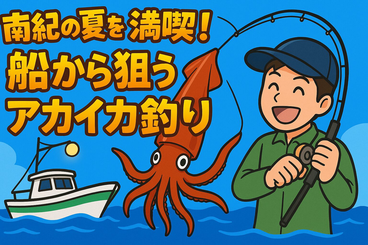 南紀の夏を満喫！船から狙うアカイカ釣りの魅力を徹底解説【釣り人必見】釣太郎