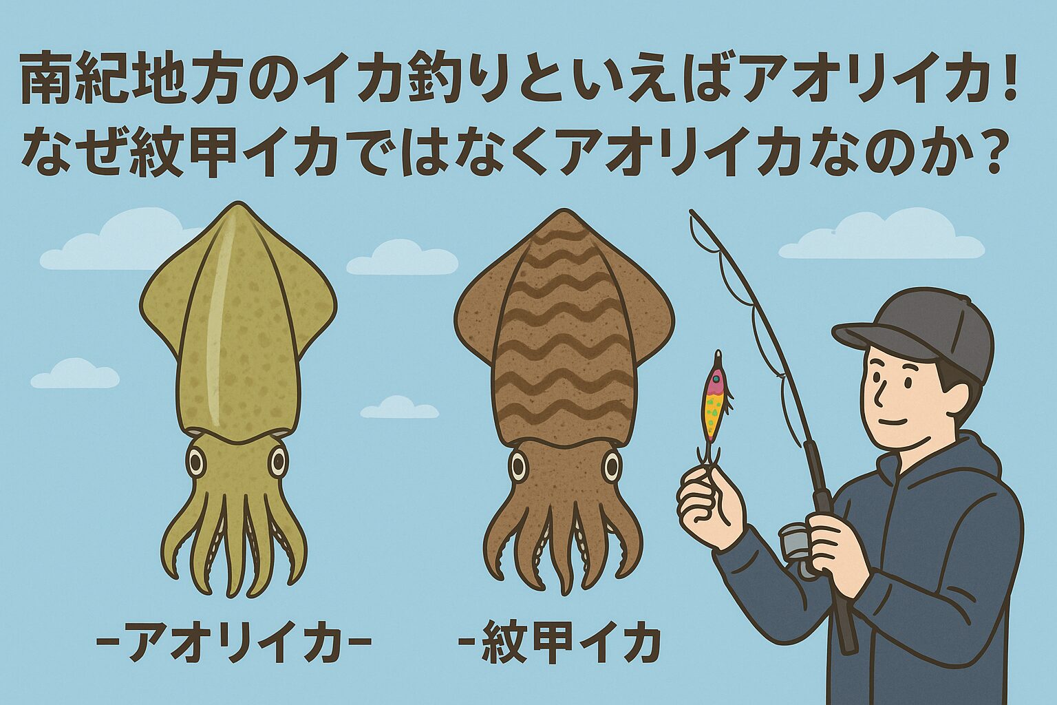 南紀地方でアオリイカばかり釣れる理由は以下の通り。海の地形がアオリイカ向き(岩礁・藻場・透明度の高い海)。黒潮の暖流でアオリイカが好む環境が整っている.釣太郎