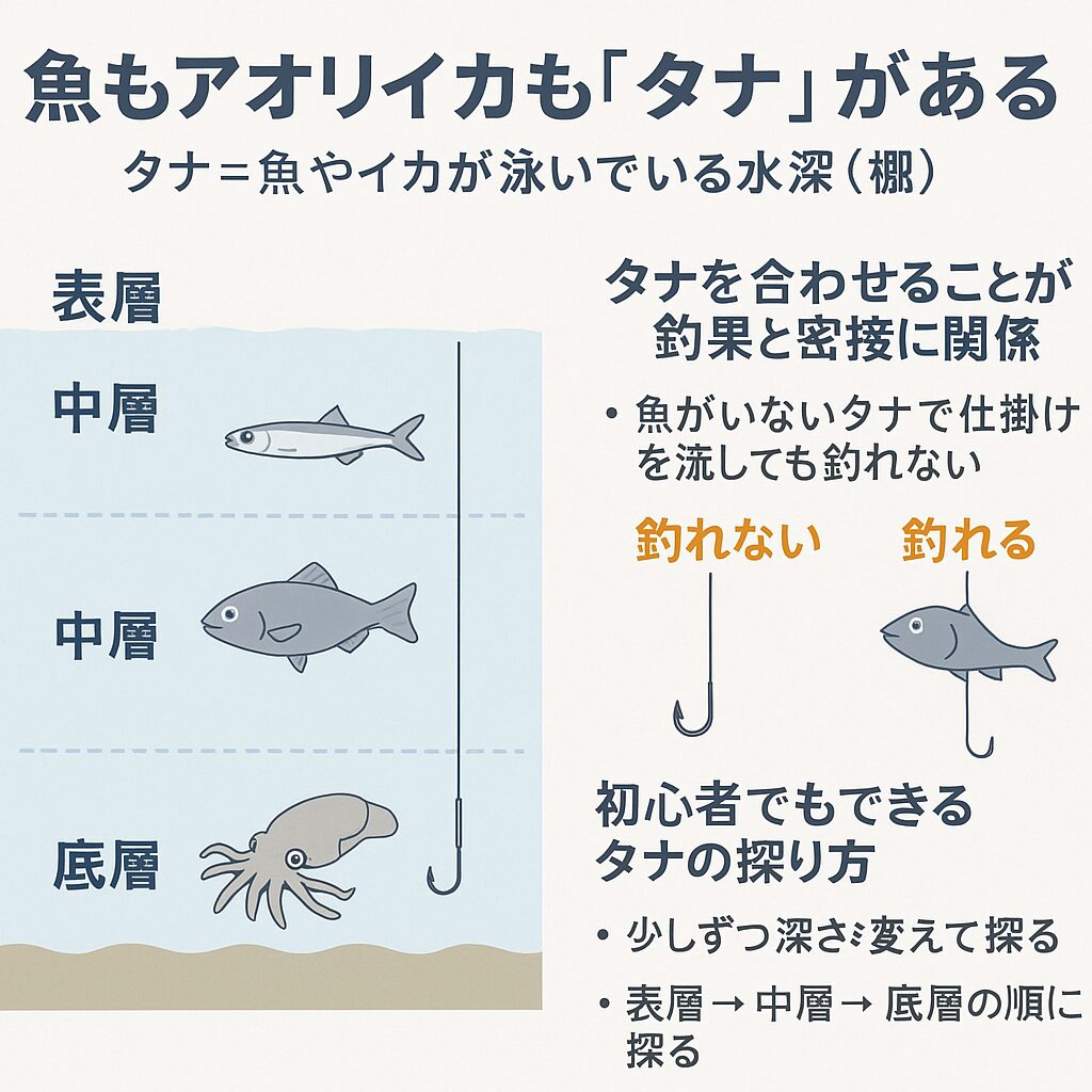 タナを制する者は釣りを制す。初心者が最初に覚えるべきなのは、道具よりも「タナ（水深）を探る意識」です。釣太郎