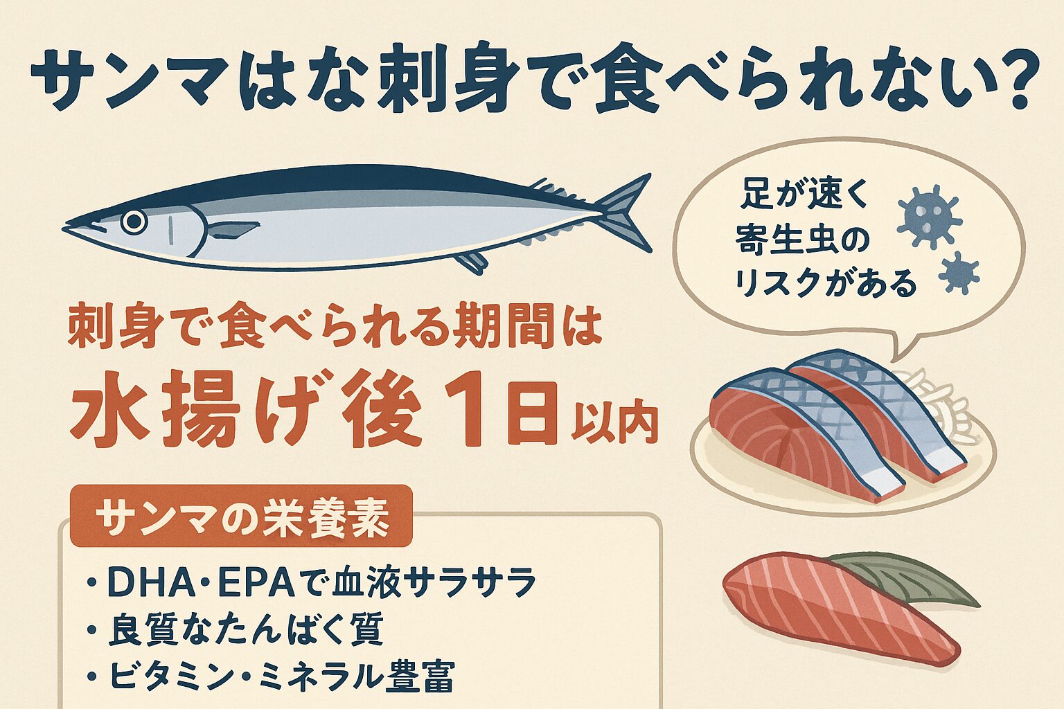 サンマの刺身は水揚げから24時間以内が基本。都市部ではほぼ入手不可能。釣太郎