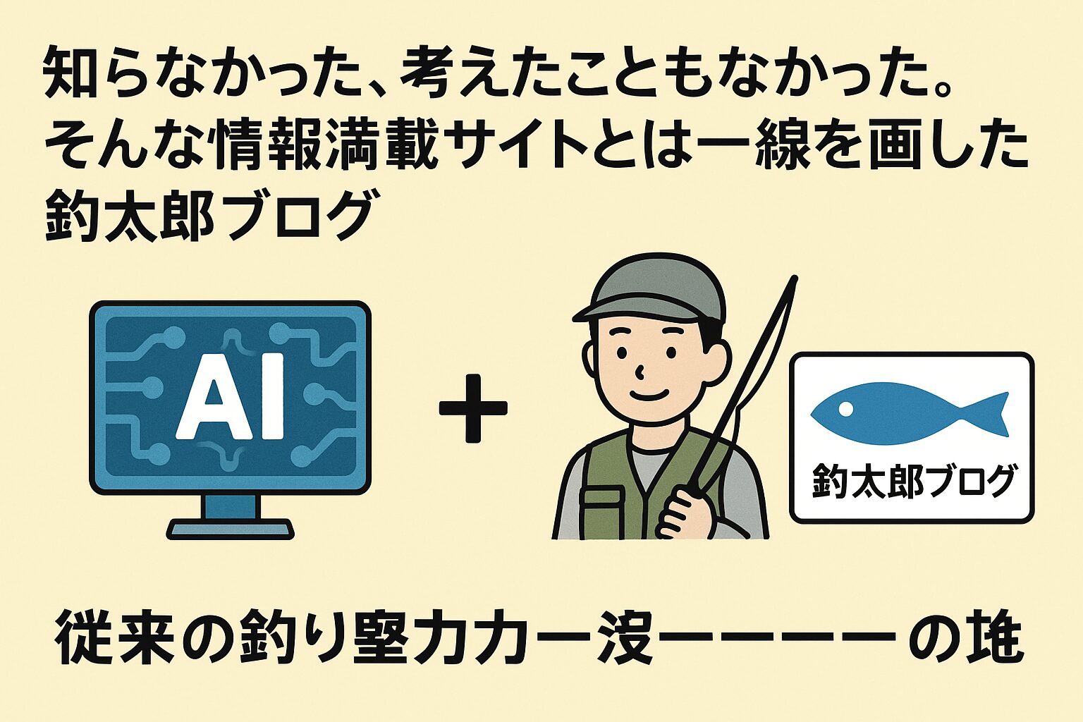 釣太郎ブログは、「知らなかった」「考えたこともなかった」情報を毎日発信。AIの知識と現場経験を融合。圧倒的な情報量と更新頻度で釣り人を飽きさせない。ただの釣果速報では終わらない、釣り人の知的好奇心を刺激するサイト、それが釣太郎ブログです。