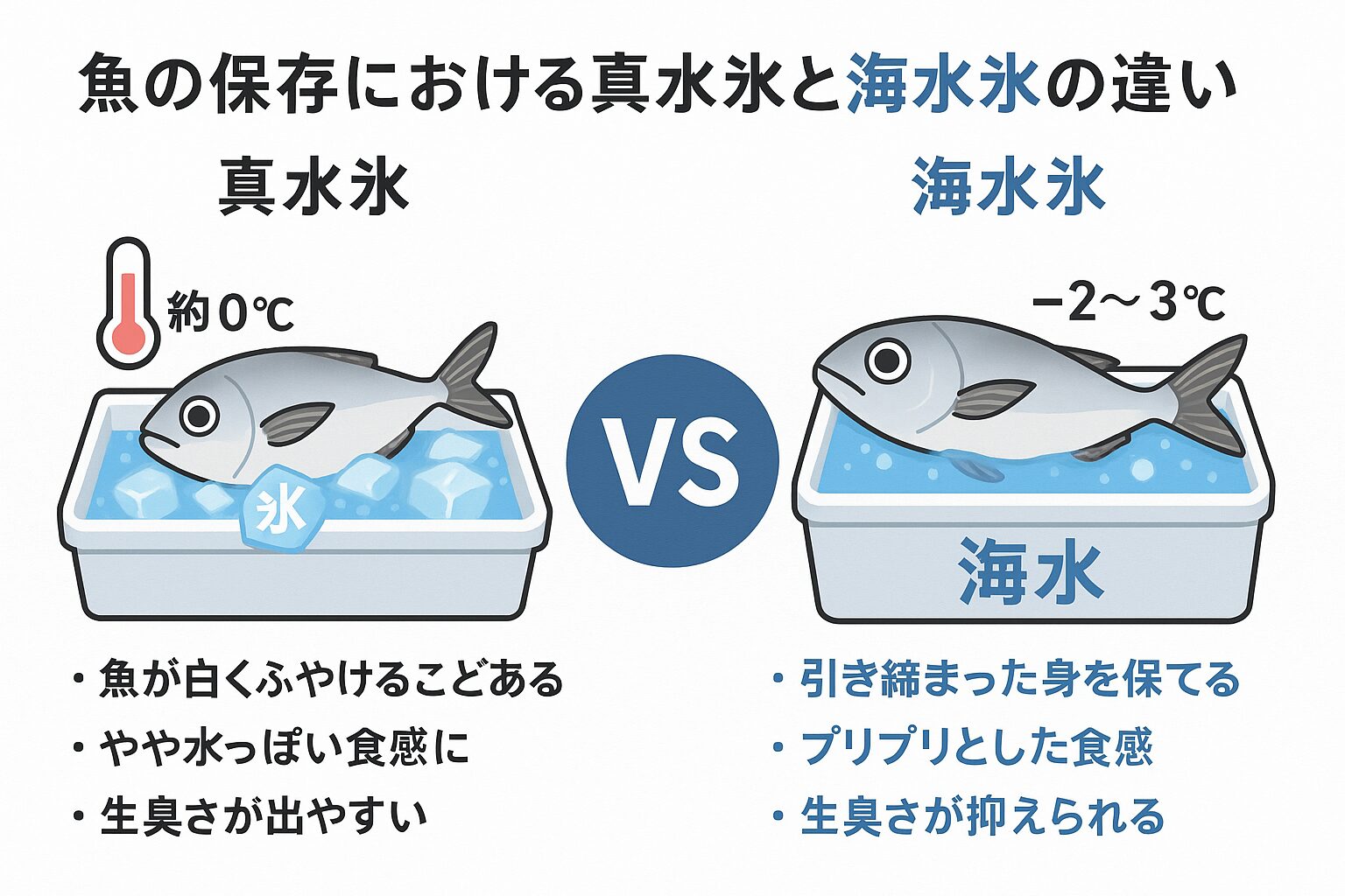真夏の高温下では、初心者でも海水氷と、真水氷との違いを感じる可能性が高い。・特にアジ、イワシ、サバなど足の早い魚は、差が歴然に出やすい。釣太郎