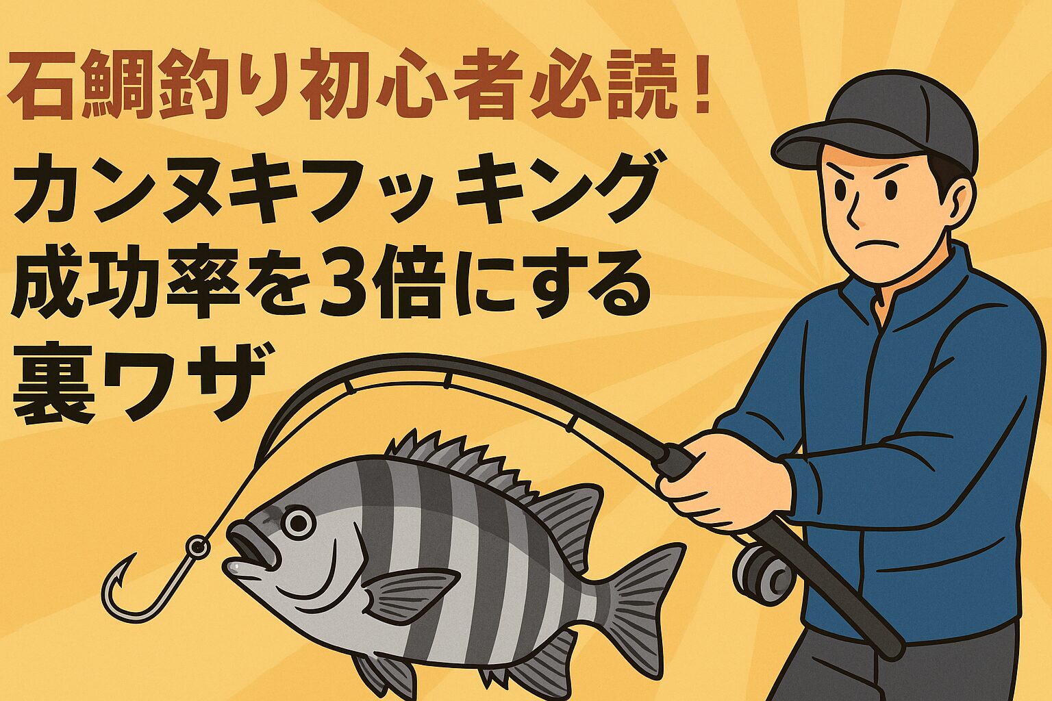 石鯛釣りは、ただ力任せに合わせるだけでは針が掛からない難しいターゲットです。 しかし、カンヌキの位置を意識し、アタリの見極め・仕掛けの最適化・フッキングのタイミングを徹底すれば、初心者でもヒット率を3倍に上げることは十分可能です。釣太郎