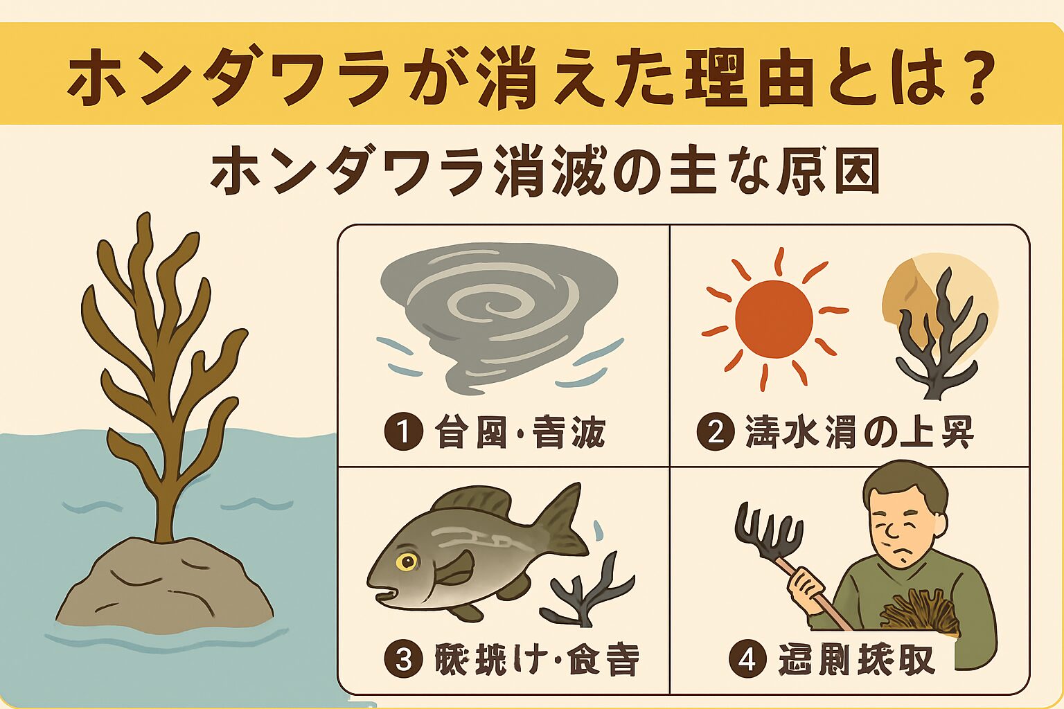 「ホンダワラが消えた理由とは？南紀イガミ釣りの危機と代替エサの可能性」釣太郎
